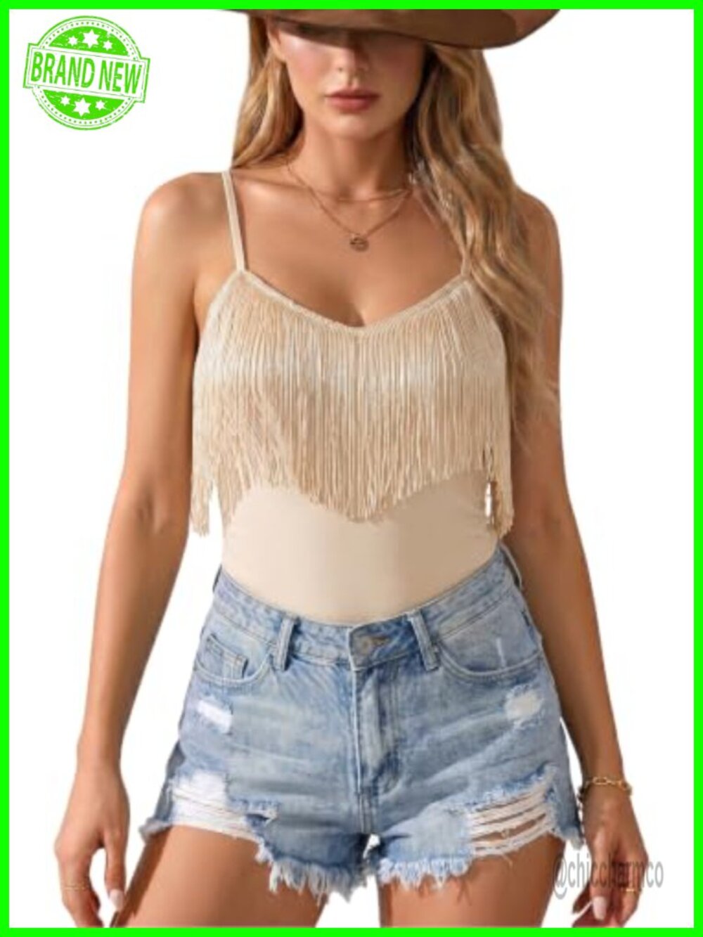 Western Cowgirl Fringe Sleeveless Tank Top Country Concert Boho Camisole